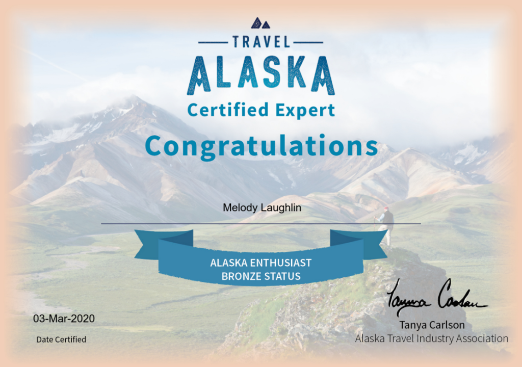 Alaska Enthusiast Bronze Status